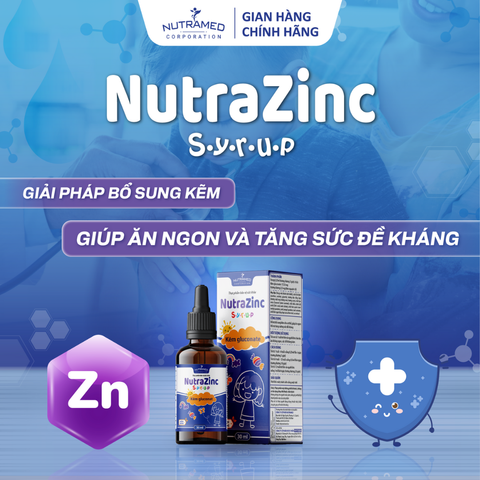 Combo Sắt + Kẽm Nutramed cho Bé - Giải Pháp Tăng Cường Đề Kháng, Phát Triển Trí Tuệ và Giảm Thiếu Máu (30ml)
