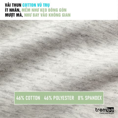 Áo Thun Nam TROMBE Cao Cấp Cotton Vũ Trụ - Clean Fit, Mềm Như Kẹo Bông, Thiết Kế Hiện Đại, Thoải Mái, Phong Cách Nam Tính