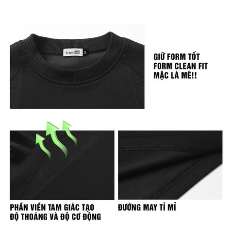 Áo Thun Nam TROMBE Cao Cấp Cotton Vũ Trụ - Clean Fit, Mềm Như Kẹo Bông, Thiết Kế Hiện Đại, Thoải Mái, Phong Cách Nam Tính