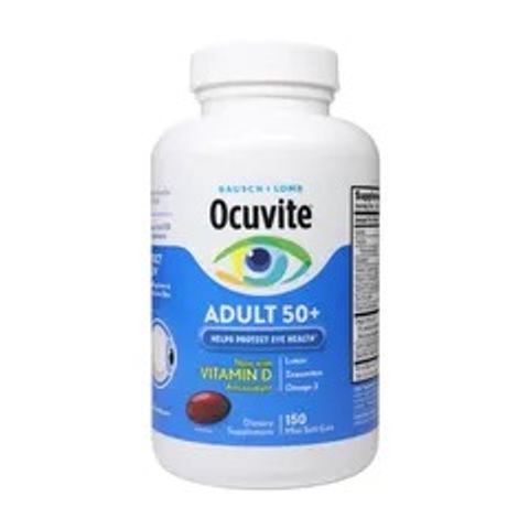 Viên uống Ocuvite Adult 50+ cho người trên 50 tuổi - Bổ sung sức khỏe mắt, vitamin E, Lutein, Zeaxanthin, 50 viên Mỹ Chí