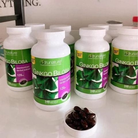Viên Uống Bổ Não Trunature Ginkgo Biloba 120Mg - Hỗ Trợ Tăng Cường Trí Nhớ và Cải Thiện Chức Năng Não Bộ, 340 Viên