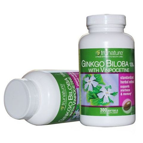Viên uống bổ não Trunature Ginkgo Biloba with Vinpocetine 300 viên - Tăng cường trí nhớ và khả năng tư duy hiệu quả!