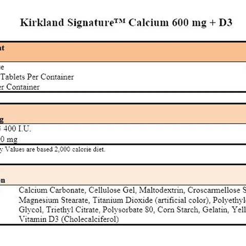 (Hàng công ty) Viên uống bổ sung Calcium + D3 Kirkland 500 Viên - Hỗ trợ sức khỏe xương và răng, Chính hãng Mỹ 726005