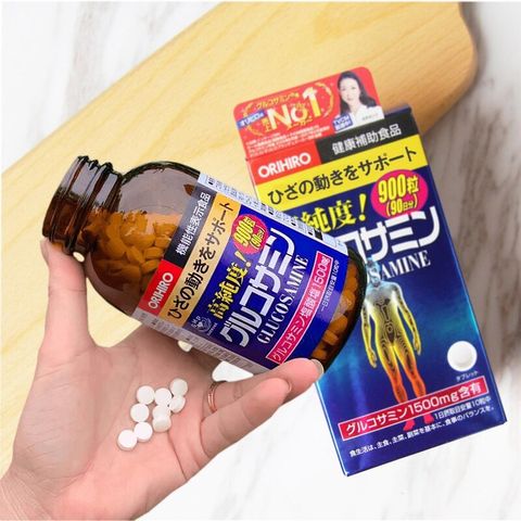 Viên Uống Glucosamine Nhật Bản Orihiro 1500mg (900 viên) - Hỗ Trợ Sức Khỏe Khớp Xương, Dẻo Dai Cho Người Lớn Tuổi