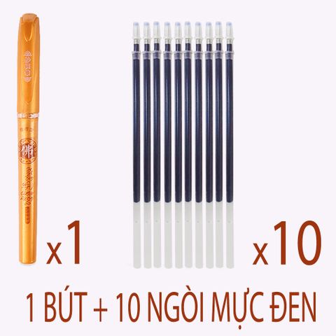 Ngòi Mực Đen Chuyên Dụng 0.5mm - Bút Chép Kinh Chất Lượng Cao, Lượng Mực Vừa Phải, Dùng Để Viết Kinh, Nét Đều, Không Bay Mực