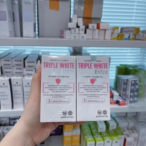 Viên Uống Trắng Da, Chống Nắng Giảm Thâm Nám Triple White Trắng Hộp 50 Viên [ Hàng chính Hãng ]