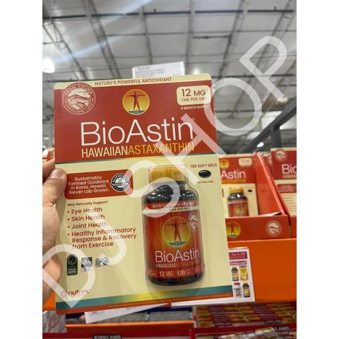 Viên Uống Chống Oxy Hóa BioAstin Hawaiian Astaxanthin 12mg - 120 Viên Hỗ Trợ Sức Khỏe Da, Mắt, Tim Mạch, Phục Hồi Sau Tập Luyện