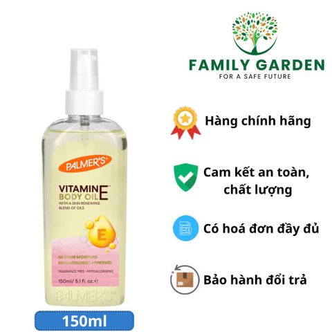 Dầu Dưỡng Body Palmer's Cocoa Butter 150ml - Dưỡng Ẩm Cho Da Khô, Giúp Da Mịn Màng, Rạng Rỡ, Chứa Vitamin E Thiên Nhiên