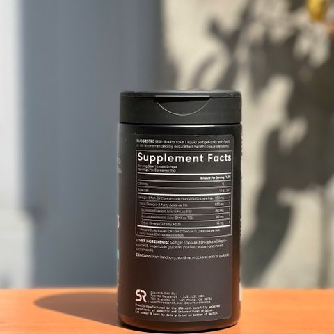 Dầu cá Omega 3 SR - Hỗ trợ sức khỏe tim mạch và chức năng não - Hộp 150 viên tinh khiết Mỹ