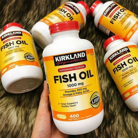 Dầu cá Kirkland Signature 1000 mg - 400 viên Omega-3 hỗ trợ sức khỏe tim và não - Sản phẩm dinh dưỡng tự nhiên chất lượng cao