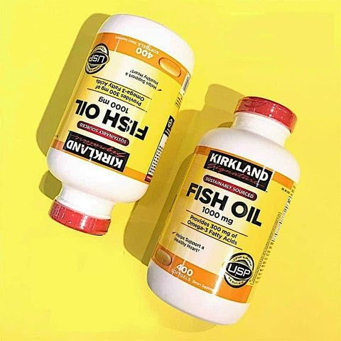 Dầu cá Kirkland Signature 1000 mg - 400 viên Omega-3 hỗ trợ sức khỏe tim và não - Sản phẩm dinh dưỡng tự nhiên chất lượng cao