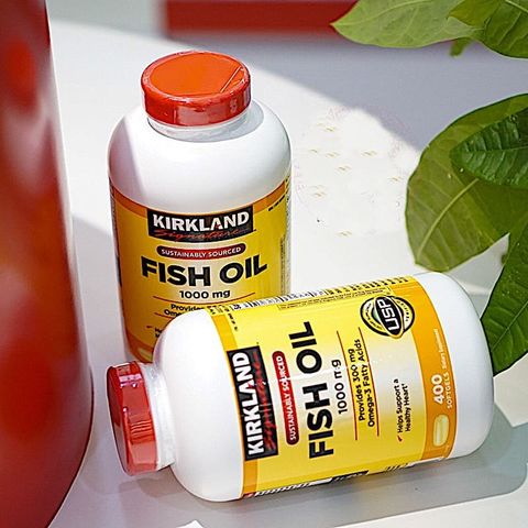 Dầu cá Kirkland Signature 1000 mg - 400 viên Omega-3 hỗ trợ sức khỏe tim và não - Sản phẩm dinh dưỡng tự nhiên chất lượng cao
