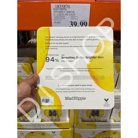 Serum Vitamin C MadHippie - Set 2 Lọ (30ml x 2) Tăng Cường Độ Sáng, Chống Lão Hóa, Giảm Mụn, Dưỡng Ẩm Da Mịn Màng
