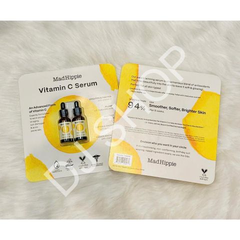 Serum Vitamin C MadHippie - Set 2 Lọ (30ml x 2) Tăng Cường Độ Sáng, Chống Lão Hóa, Giảm Mụn, Dưỡng Ẩm Da Mịn Màng