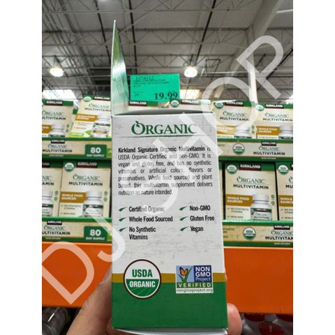 Vitamin Hữu Cơ Kirkland Signature Organic Multivitamin 80 Viên - Bổ Sung Dinh Dưỡng Thiết Yếu Hàng Ngày Từ Mỹ