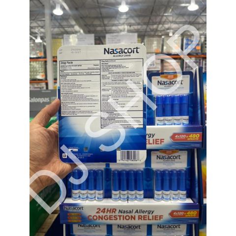 Xịt Hỗ Trợ Thông Mũi Nasacort Allergy 24h - Mỹ - 120 lần xịt, Giảm nghẹt mũi, Không gây buồn ngủ, Dạng xịt tiện lợi