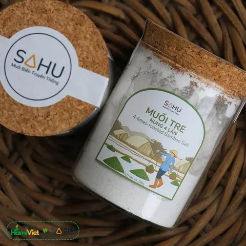 Muối Tre 4 Lần Sahu - 100% Muối Biển Tự Nhiên, Nguyên Liệu Nấu Ăn Chất Lượng Cao, Hương Vị Đậm Đà, An Toàn Cho Sức Khỏe