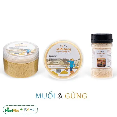 Muối Ba Vị Sahu - Gia Vị Nấu Ăn Từ 100% Muối Biển Tự Nhiên, Không Hóa Chất, Hương Vị Nguyên Chất Cho Bữa Ăn Thêm Phong Phú