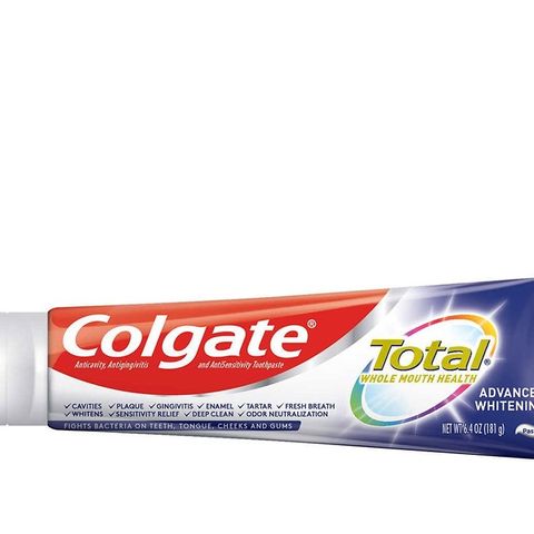 Kem đánh răng Colgate Total Advanced Whitening 181gr - Làm trắng răng hiệu quả, bảo vệ sức khỏe răng miệng, hàng nhập khẩu Mỹ