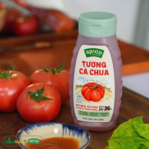 Tương cà chua Spico 430g (Brix 26) - Tương chấm đậm vị tự nhiên, không hóa chất, thích hợp cho món nướng và sốt spaghetti