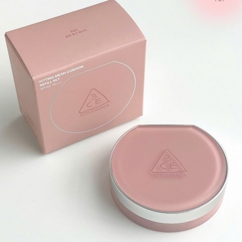 Phấn Nước 3CE Fitting Mesh Cover Cushion 11g - Kem Nền Giúp Da Sáng Tự Nhiên, Che Khuyết Điểm Hiệu Quả, SPF40 PA+++