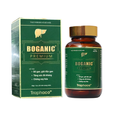 Viên uống bổ gan Boganic Premium Traphaco - Giải độc gan, hỗ trợ chức năng gan, chất chống oxy hóa mạnh mẽ, 30 viên Việt Nam