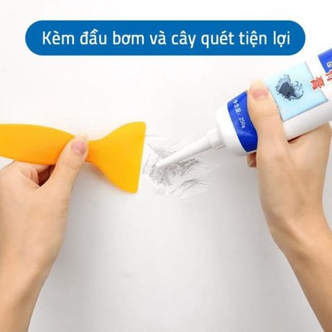 Keo Vá Tường Chống Nứt 250g - Giải Quyết Nhanh Vết Nứt, Ố Vàng, Dễ Sử Dụng Cho Tường Ẩm Ướt, Khả Năng Chống Thấm Tốt