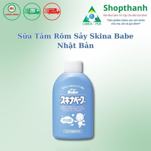 Sữa Tắm Rôm Sảy Skina Babe Nhật Bản 200ml/500ml - Giải Pháp Dịu Nhẹ Cho Da Nhạy Cảm Của Bé, Ngăn Ngừa Ngứa Rôm Sảy