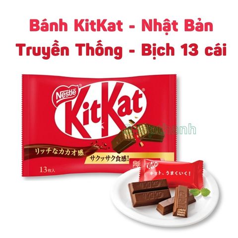 Bánh Socola KitKat Mini Nhật Bản - Hương Vị Truyền Thống, Matcha, Dâu Tây - Snack Ngon Tiện Lợi cho Bạn và Gia Đình