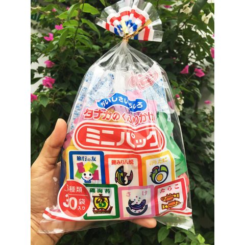 Gia Vị Rắc Cơm Tanaka Nhật Bản - 30 Gói, 6 Vị Rong Biển và Cá Hồi, Hỗ Trợ Ăn Dặm Cho Bé, Dinh Dưỡng Tự Nhiên