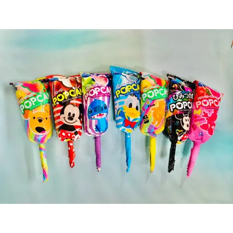 Kẹo Mút Glico PopCan Disney - Kẹo Mút Mini Hương Vị Nho, Táo, Chanh, Cam - Quà Tặng Fan Disney Nhật Bản