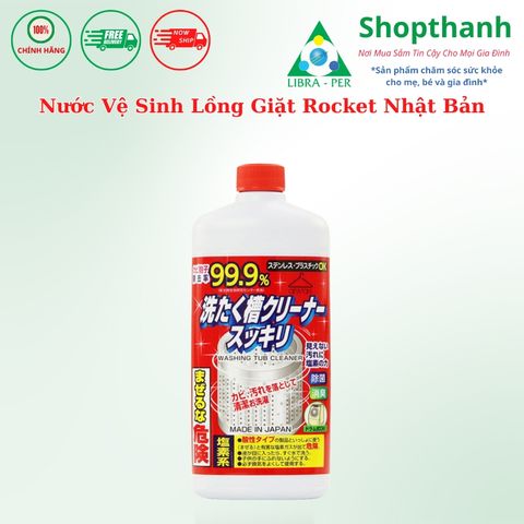 Nước Tẩy Lồng Giặt Rocket 550g - Diệt Khuẩn, Khử Mùi Hôi, Vệ Sinh Sâu Máy Giặt Nhật Bản, An Toàn Cho Gia Đình