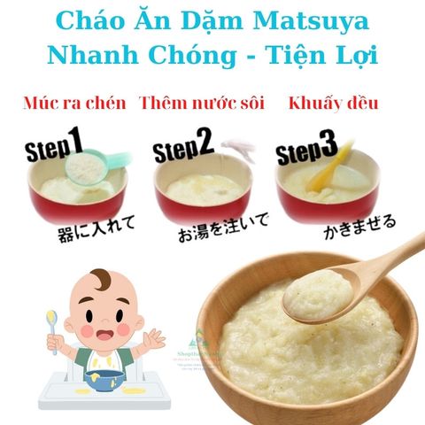 Bột Cháo Ăn Dặm Matsuya Nhật Bản Cho Bé Từ 5 Tháng - An Toàn, Dinh Dưỡng, Tiện Lợi, Không Đường, Không Muối, Hỗ Trợ Phát Triển Khỏe Mạnh