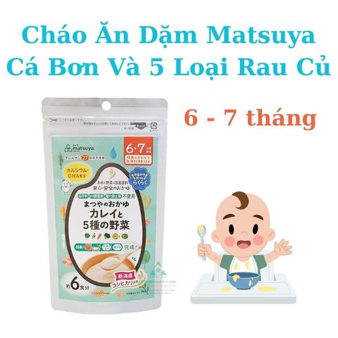 Bột Cháo Ăn Dặm Matsuya Nhật Bản Cho Bé Từ 5 Tháng - An Toàn, Dinh Dưỡng, Tiện Lợi, Không Đường, Không Muối, Hỗ Trợ Phát Triển Khỏe Mạnh