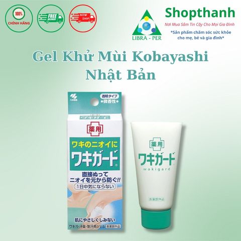 Gel Khử Mùi Kobayashi Waki Guard 50g - Nhật Bản, Dạng Gel Trong Suốt, Khô Thoáng, Dịu Nhẹ Da, Không Ố Vàng, Lưu Hương Lâu Dài