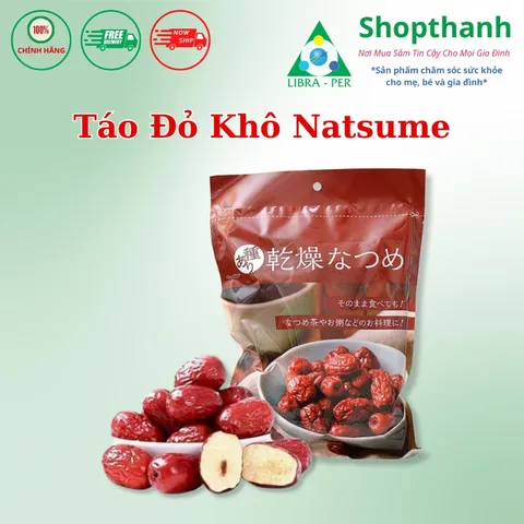 Táo Đỏ Sấy Nhật Bản Natsume Táo Oganic Bổ Dưỡng Tiện Lợi  - 500gr