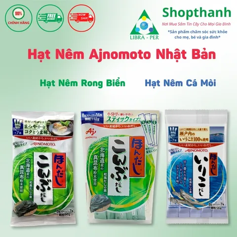 Hạt Nêm Rong Biển Ajinomoto Nhật Bản - Bổ Dưỡng An Toàn Cho Trẻ Em, Thơm Ngọt Tự Nhiên, Phù Hợp Với Mọi Món Ăn