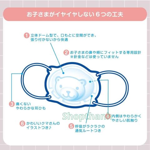 Khẩu Trang Gấu Xám Nhật Bản Cho Bé - Set 7 Chiếc, Hỗ Trợ Ngăn Ngừa Bụi Bẩn và Bệnh Hô Hấp, Thiết Kế Ngộ Nghĩnh, An Toàn Cho Trẻ Em