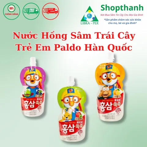 Nước Hồng Sâm Trẻ Em Paldo Hàn Quốc 100ml - Dinh Dưỡng Cao Cấp Tăng Cường Sức Khỏe và Sức Đề Kháng Cho Trẻ 3 Tuổi Trở Lên