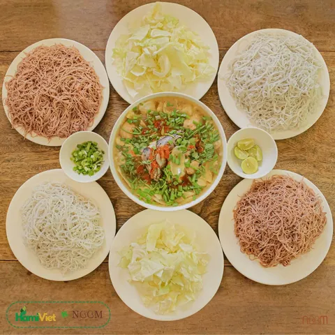 Bún Huyết Rồng Noom - Tươi ngon từ gạo lứt huyết rồng 50%, Hữu cơ, Không chất bảo quản - Thực phẩm ăn dặm, ăn kiêng, ăn chay