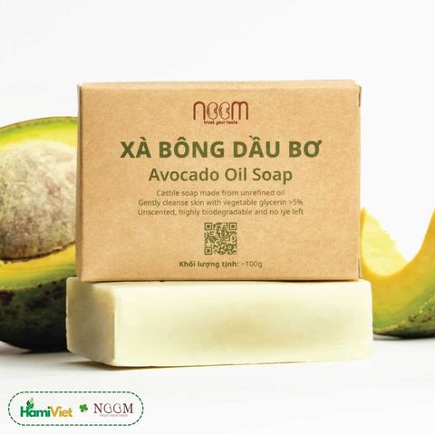 Xà Bông Bơ Noom 100g - Sáng Da, Giảm Thâm, Ngừa Lão Hóa, Dưỡng Ẩm Tự Nhiên, Lành Tính, Chiết Xuất Từ Bơ 100% Thiên Nhiên