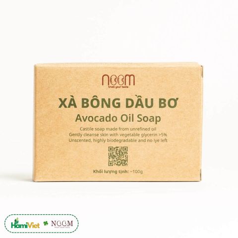 Xà Bông Bơ Noom 100g - Sáng Da, Giảm Thâm, Ngừa Lão Hóa, Dưỡng Ẩm Tự Nhiên, Lành Tính, Chiết Xuất Từ Bơ 100% Thiên Nhiên