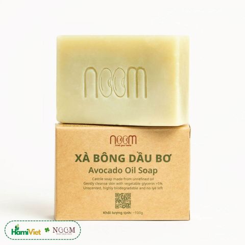 Xà Bông Bơ Noom 100g - Sáng Da, Giảm Thâm, Ngừa Lão Hóa, Dưỡng Ẩm Tự Nhiên, Lành Tính, Chiết Xuất Từ Bơ 100% Thiên Nhiên