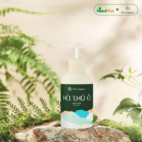 Dầu Gội Hà Thủ Ô D'Vi Nature - Nuôi Dưỡng Tóc Bóng Mượt, Đàn Hồi, Giúp Làm Sạch Tóc và Loại Bỏ Gàu - 320ml