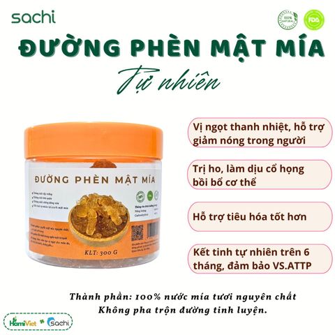 Đường Mía Thô Sachi 100% Tự Nhiên - Giàu Vitamin, Khoáng Chất, Không Hóa Chất, Nguyên Liệu Nấu Ăn Sạch, An Toàn Sức Khỏe