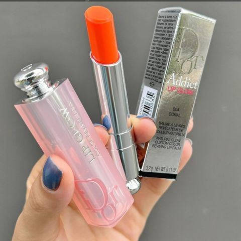 Son Dưỡng Dior Addict Lip Glow 3.2g Màu Cam San Hô 004 - Chất Lượng Chính Hãng, Dưỡng Ẩm Mềm Mại, Đặc Biệt Cho Đôi Môi Tươi Tắn