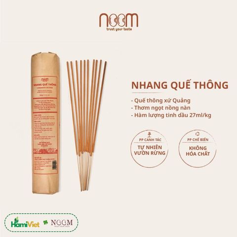 Nhang Quế Thông Noom - Nhang Tự Nhiên Không Hóa Chất Giúp Thư Giãn và Thanh Lọc Không Khí - 50g, 300g
