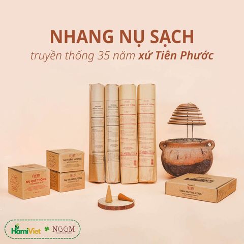 Nhang Quế Thông Noom - Nhang Tự Nhiên Không Hóa Chất Giúp Thư Giãn và Thanh Lọc Không Khí - 50g, 300g