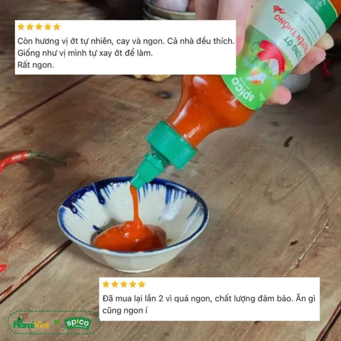 Tương Ớt Truyền Thống Spico Vị Ngọt Sriracha - Giảm Mặn, Giàu Chất Xơ, Ít Calo, An Toàn, Tự Nhiên, 290g, Thích Hợp Món Nướng, Chiên, Rán