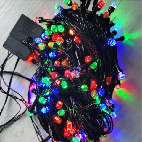 Dây Đèn Led Kim Cương 20-40m Nhiều Màu Nhấp Nháy - 8 Chế Độ Sáng Hoàn Hảo Để Trang Trí Tết & Noel Chống Nước IP65